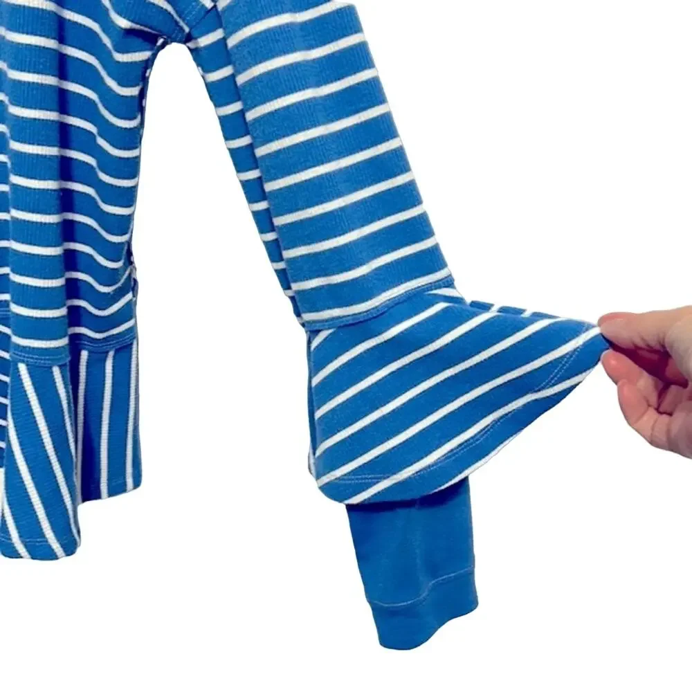 We the free, Free People Round About Blue and White Striped Top size medium